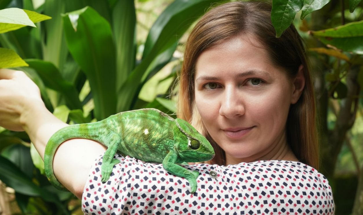 Most grew up believing that chameleons change color to blend in. They ...