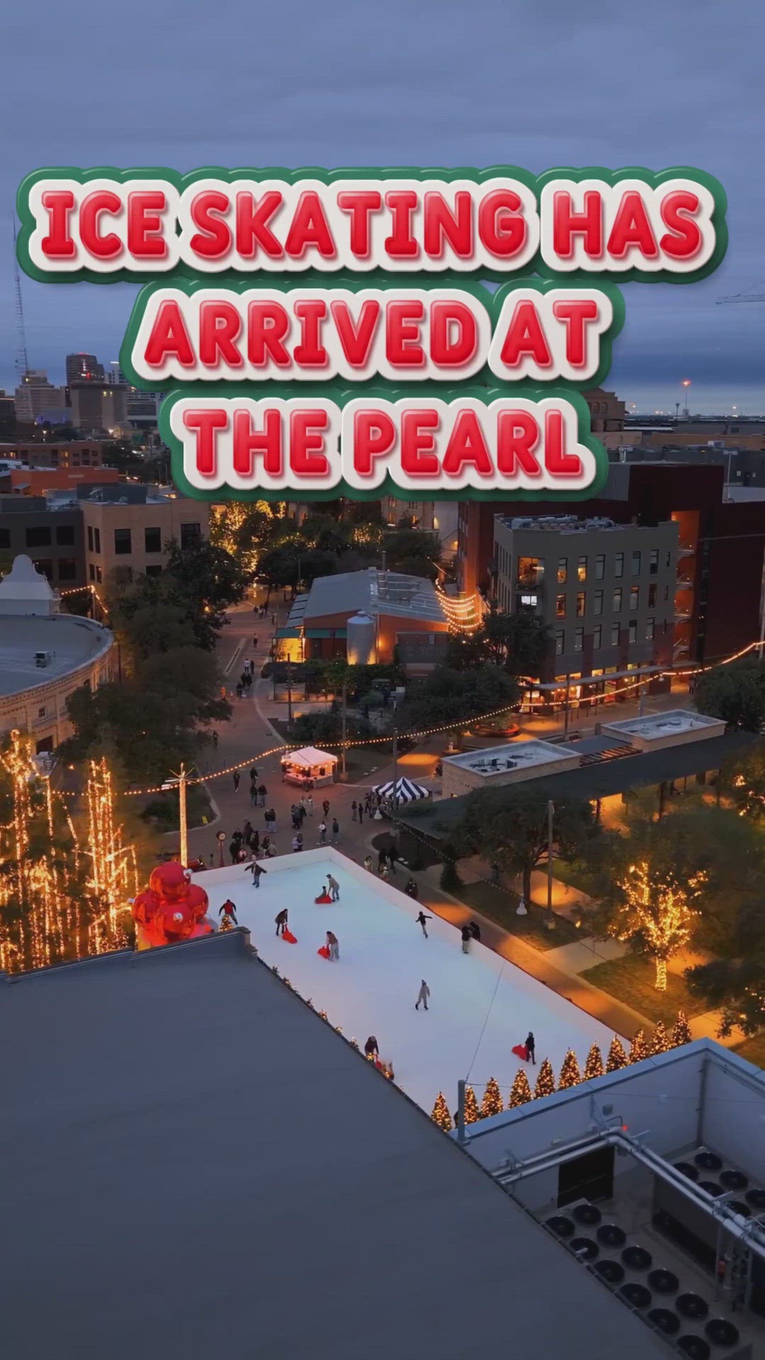 The Pearl hosts an ice skating rink for the holiday season