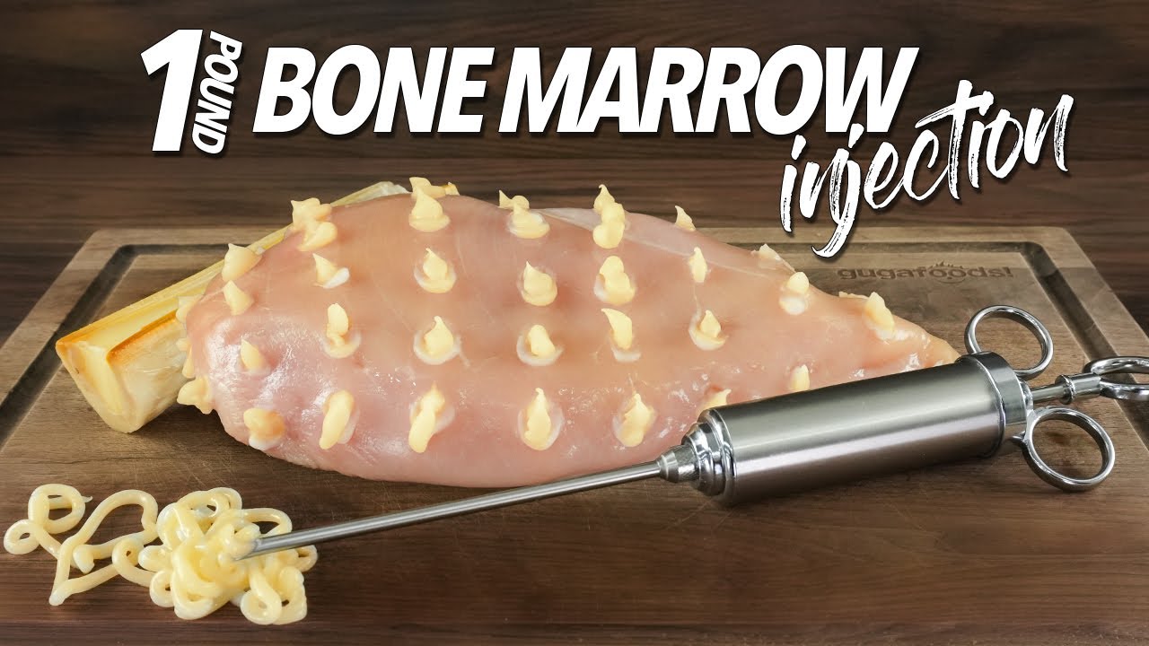 1lb of bone marrow inside a chicken breast