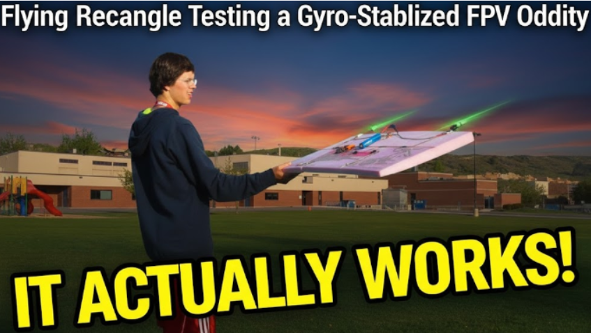 Testing a Flying Rectangle Drone – FPV and Gyro Performance