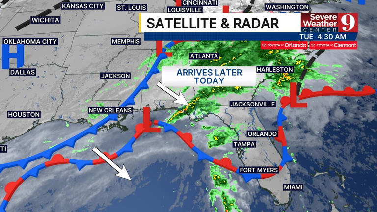 Cold front to bring scattered storms Tuesday, a sharp temperature drop ...