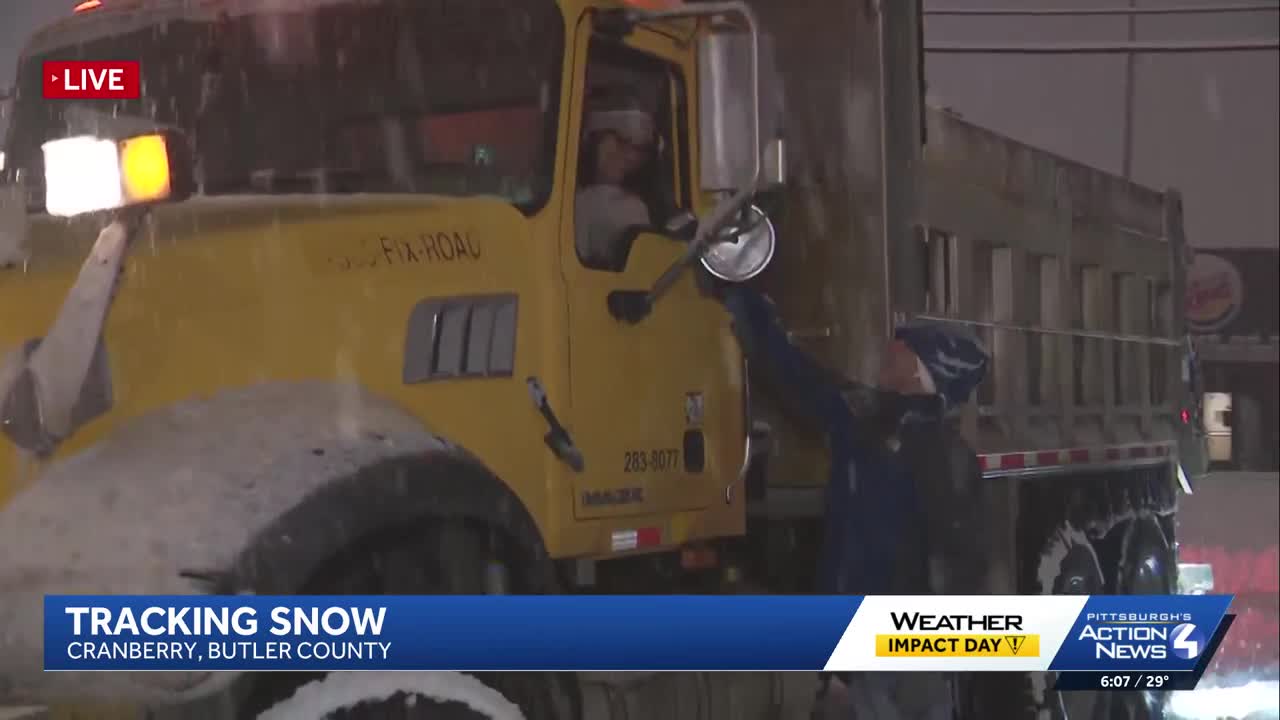 Crews working to keep roads clear of snow in Cranberry