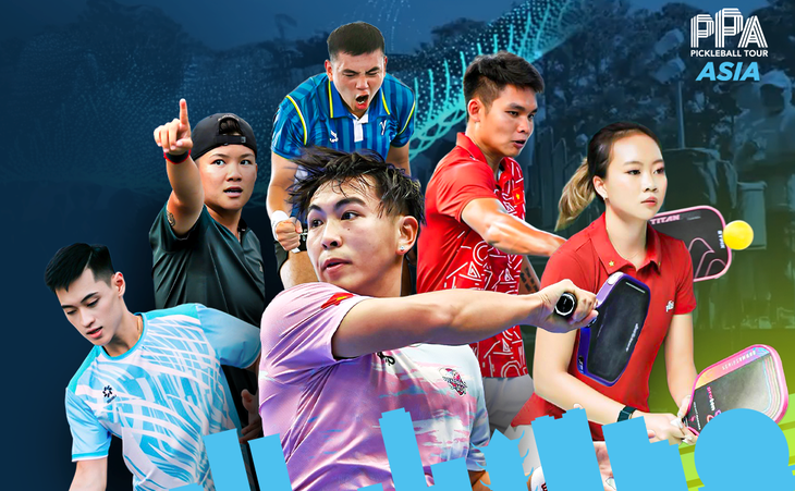 'Tứ đại đánh đơn' pickleball Việt Nam 'săn' vàng ở giải PPA Asia Hàng Châu