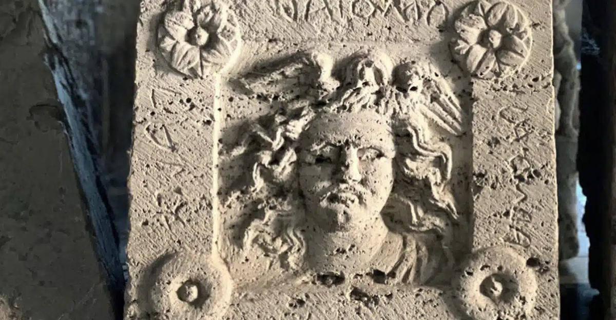 A Medusa relief discovered on Etruscan urn burial in Greece has ...