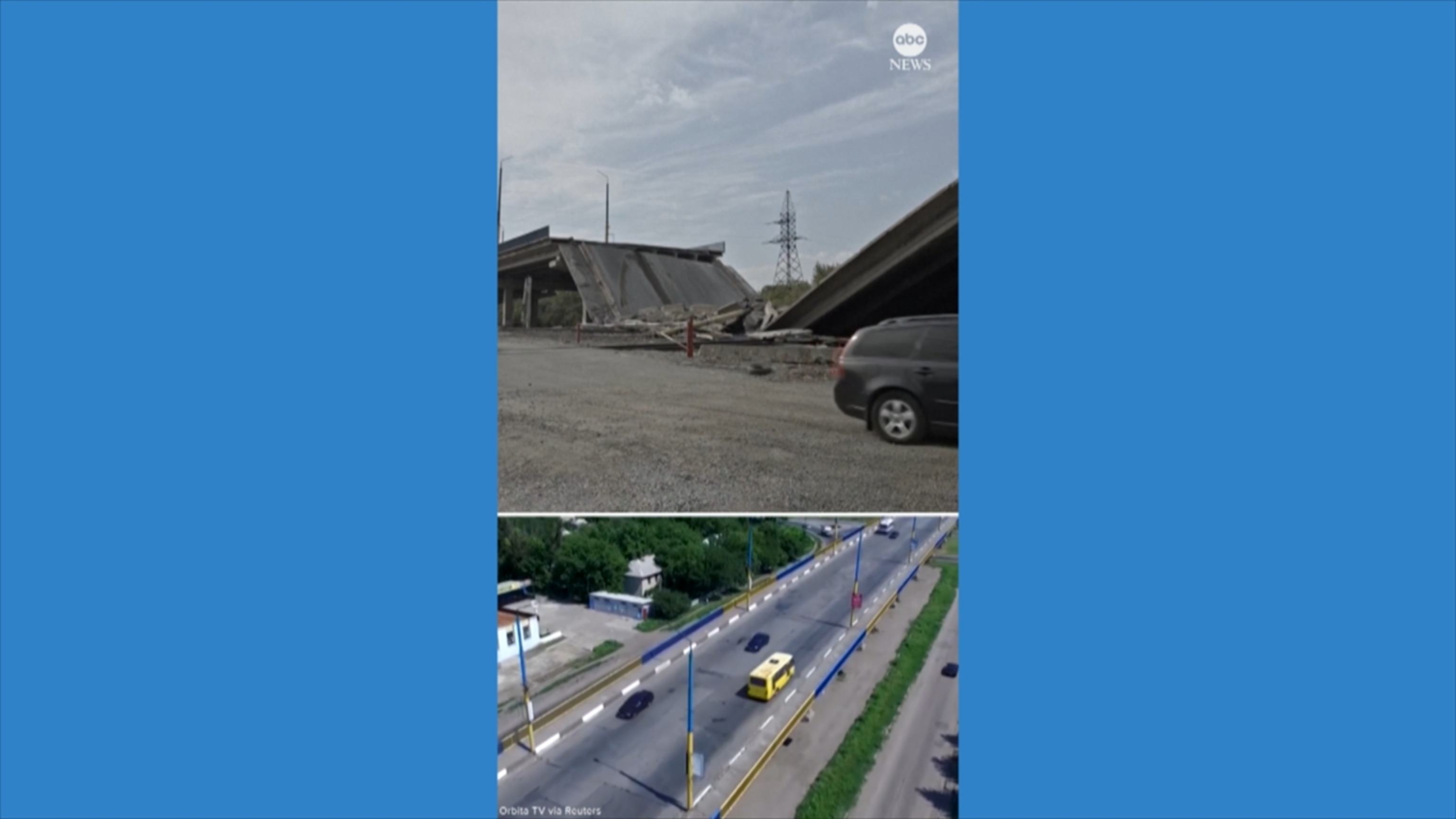 Before and after videos show devastation in Ukraine