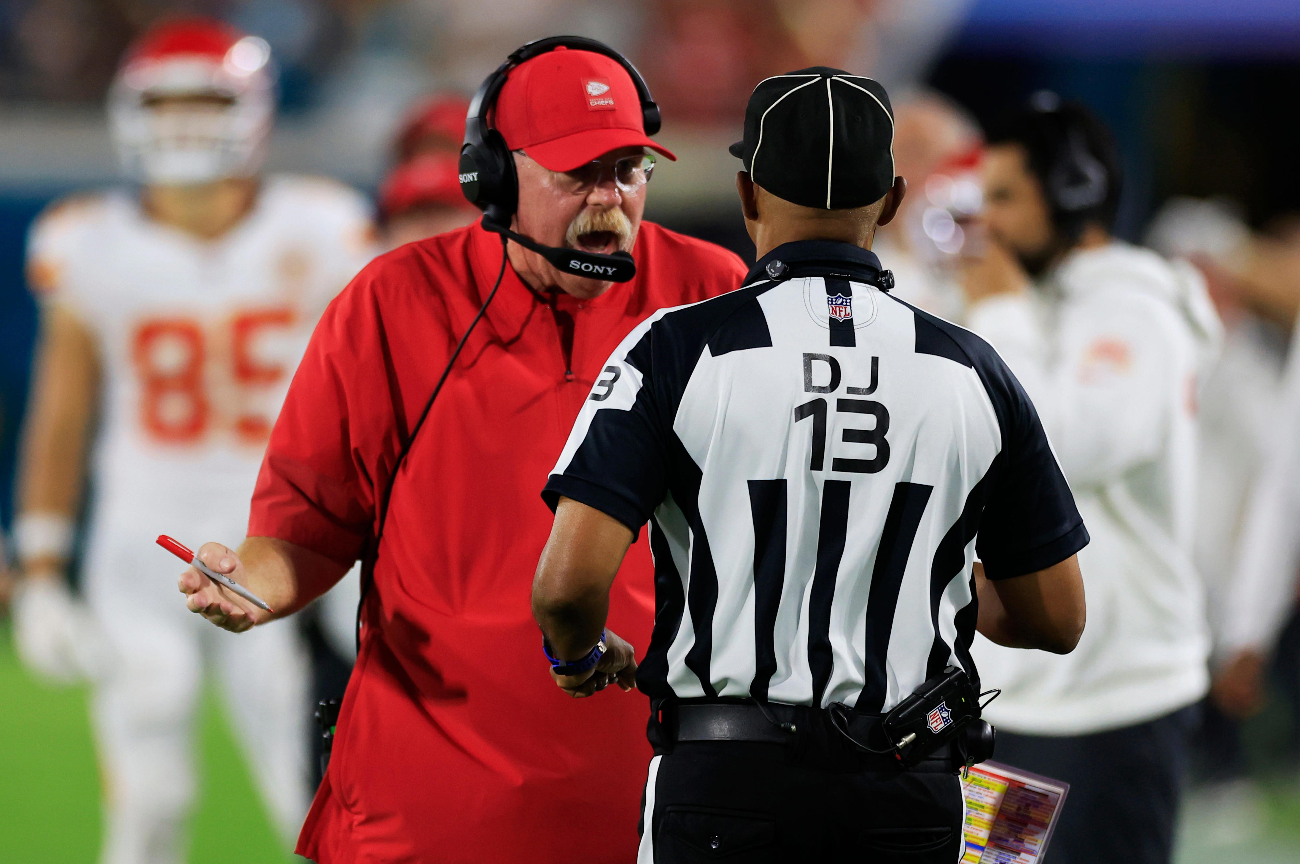 Chiefs HC Andy Reid discusses penalties, receivers dropping passes
