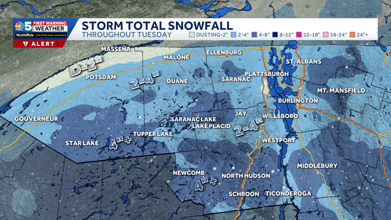 Slick travel, heavy evening traffic from snow in Vermont and New York ...