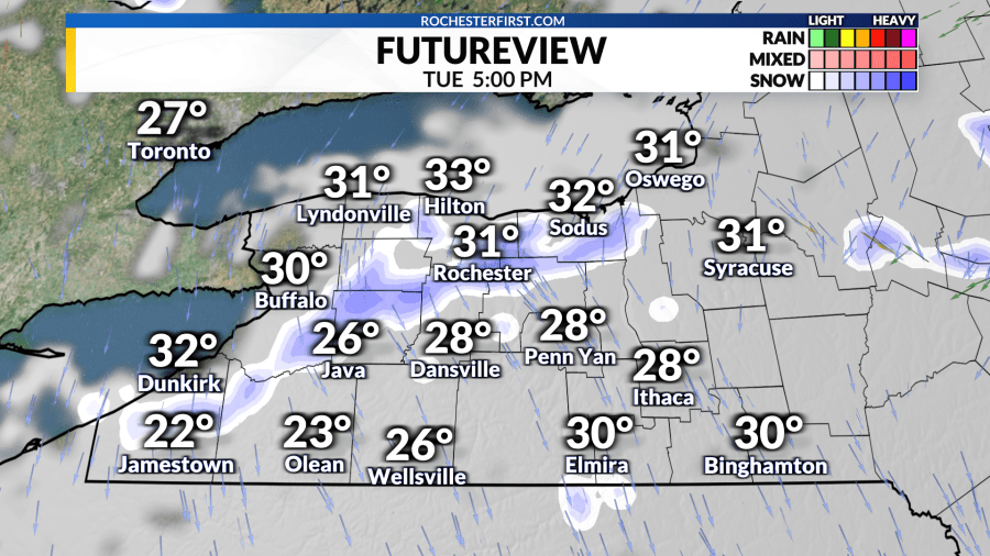Weather Forecast: Snow falls across Rochester & the region, some ...