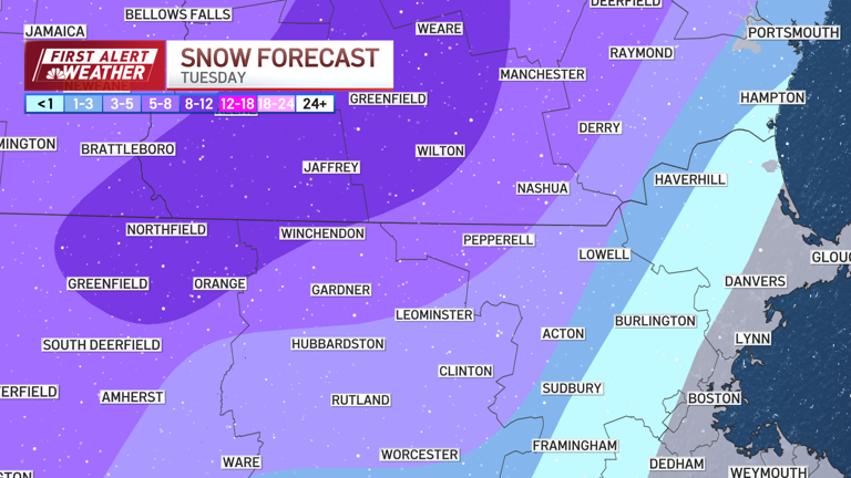 Heavy bursts of snow tonight as winter storm blasts New England