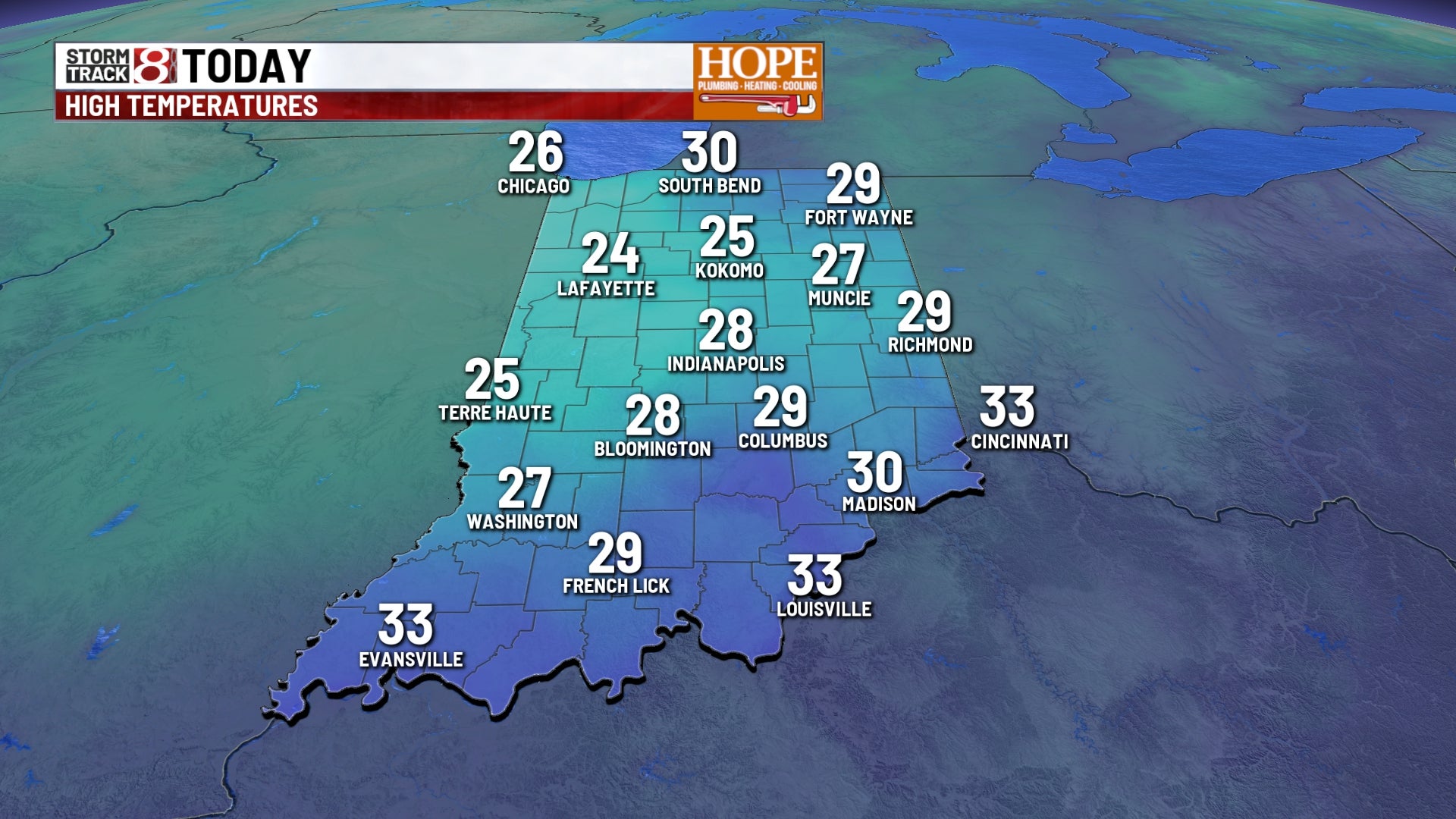 Cold temps settle into Indiana rest of the week | Dec 2, 2025