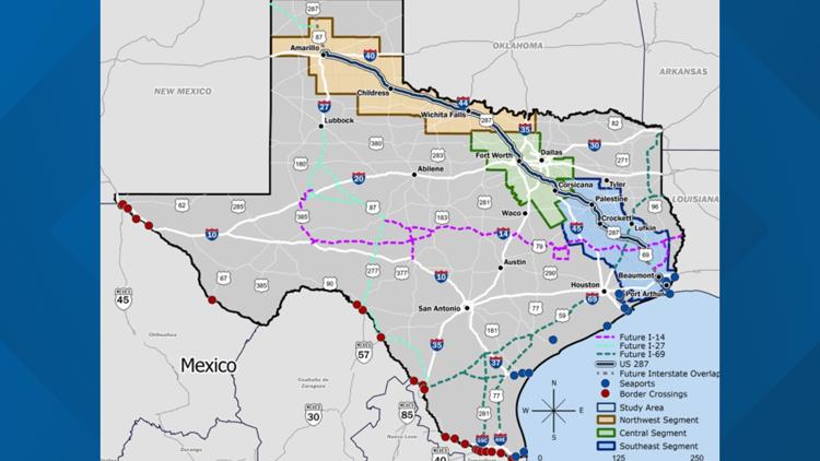 Could Texas get a new interstate? A new proposal connects DFW with East ...