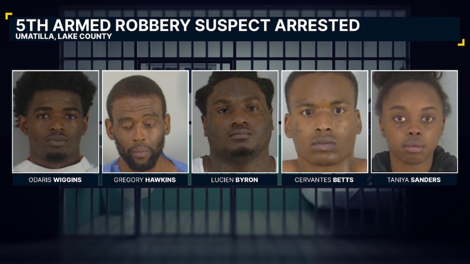 5th suspect arrested after casino robbery in Lake County, deputies say