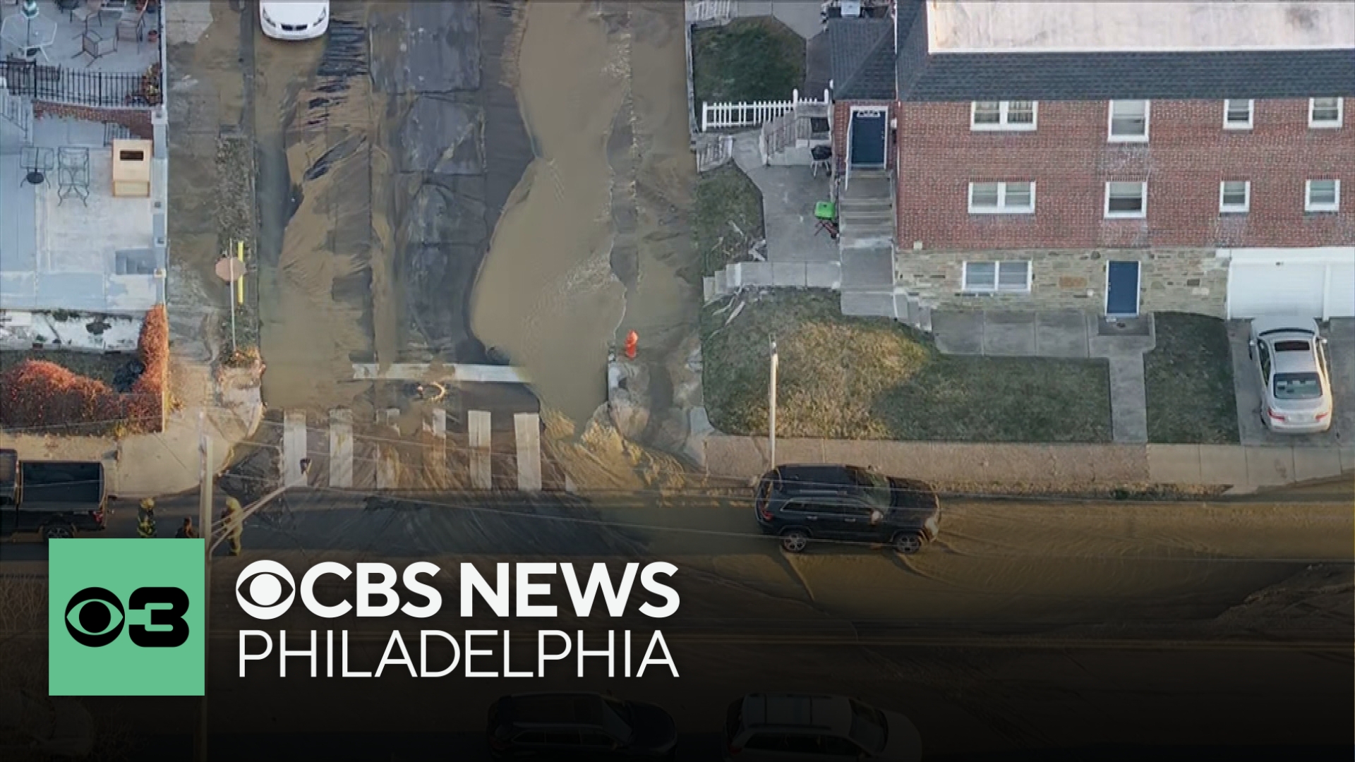 Water main break floods Philadelphia streets Tuesday morning