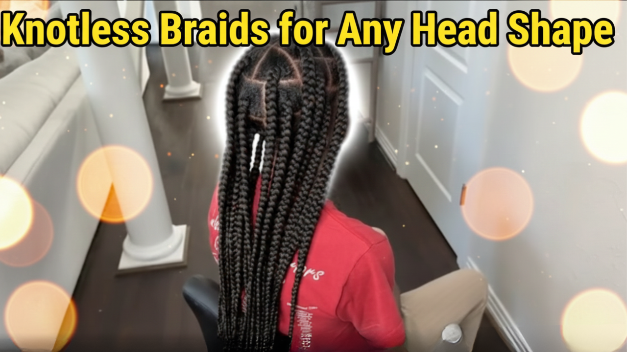 How to map out jumbo knotless braids for any head shape