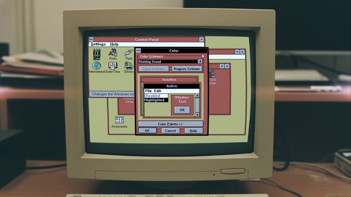 Windows 3.1's ugliest color scheme wasn’t a joke after all