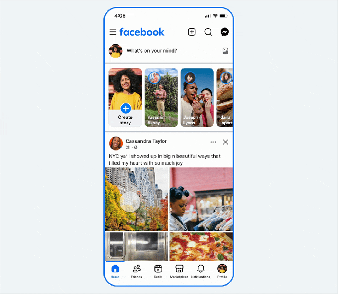Facebook redesign focuses on friends, photos, Marketplace and more