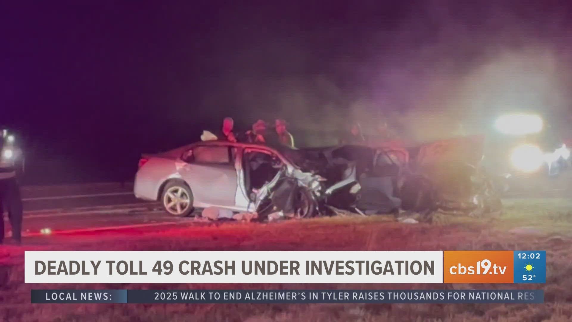 2 dead, 1 in critical condition after 2-vehicle crash on Toll 49