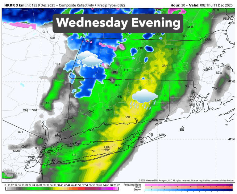 Storm to bring rain and snow to Connecticut Wednesday. Here are the ...