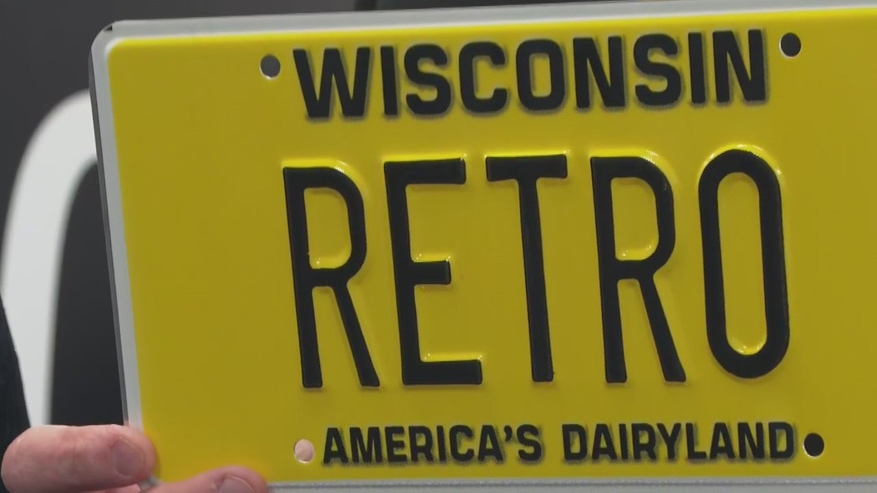 Wisconsin unveils new license plates; retro yellow and blackout