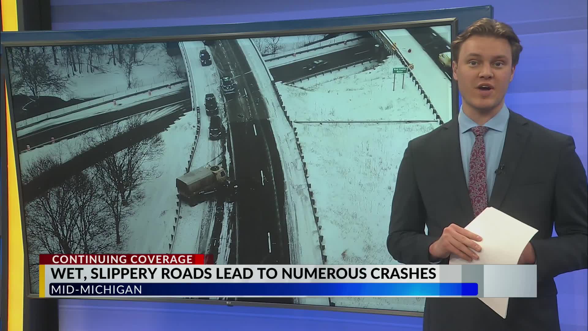 Wet, slippery roads lead to numerous crashes