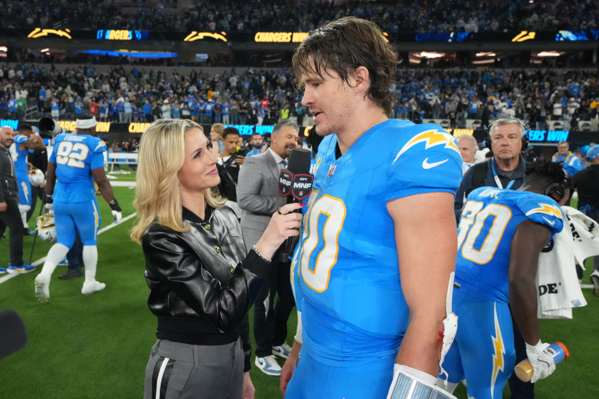 Laura Rutledge speaks out after Justin Herbert incident