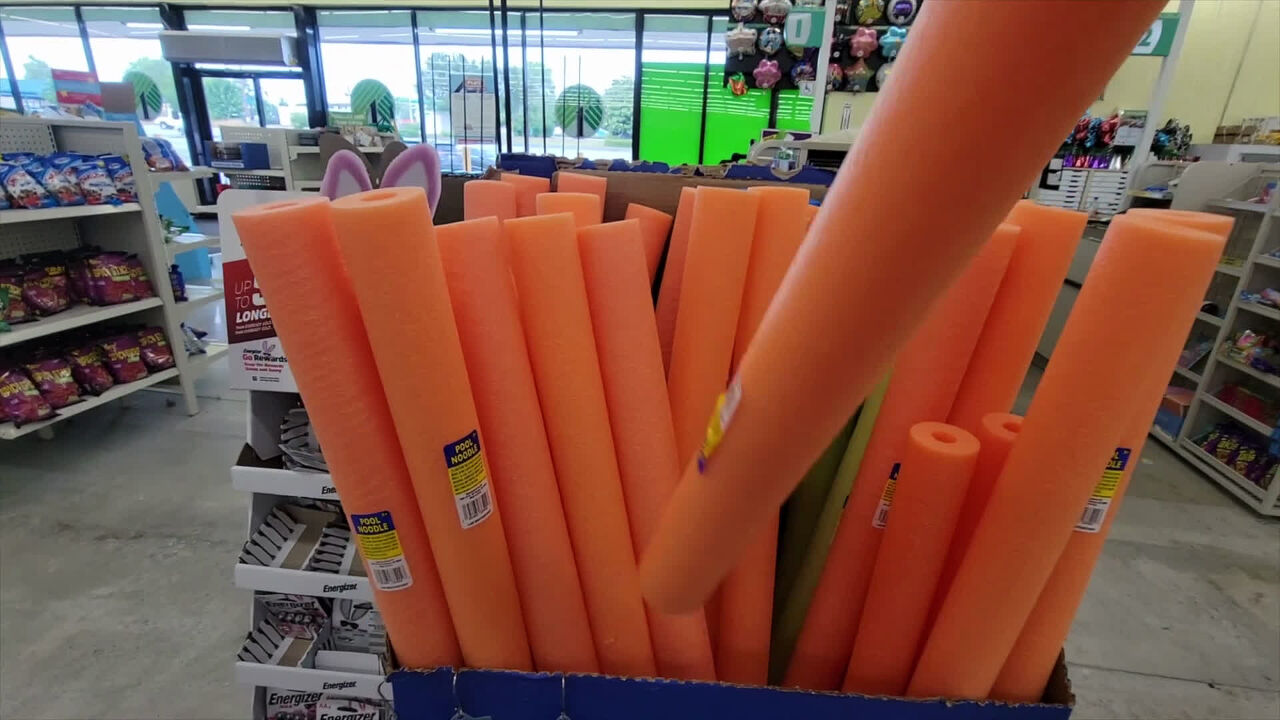 Pool noodle table legs