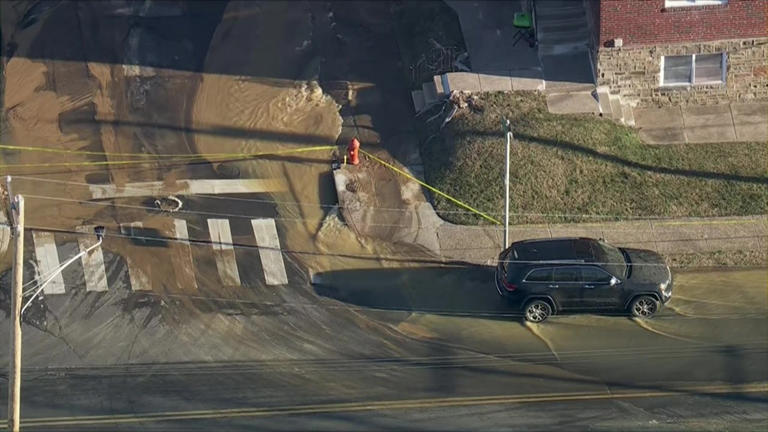 Water main break leaves dozens without service in Northeast Philadelphia