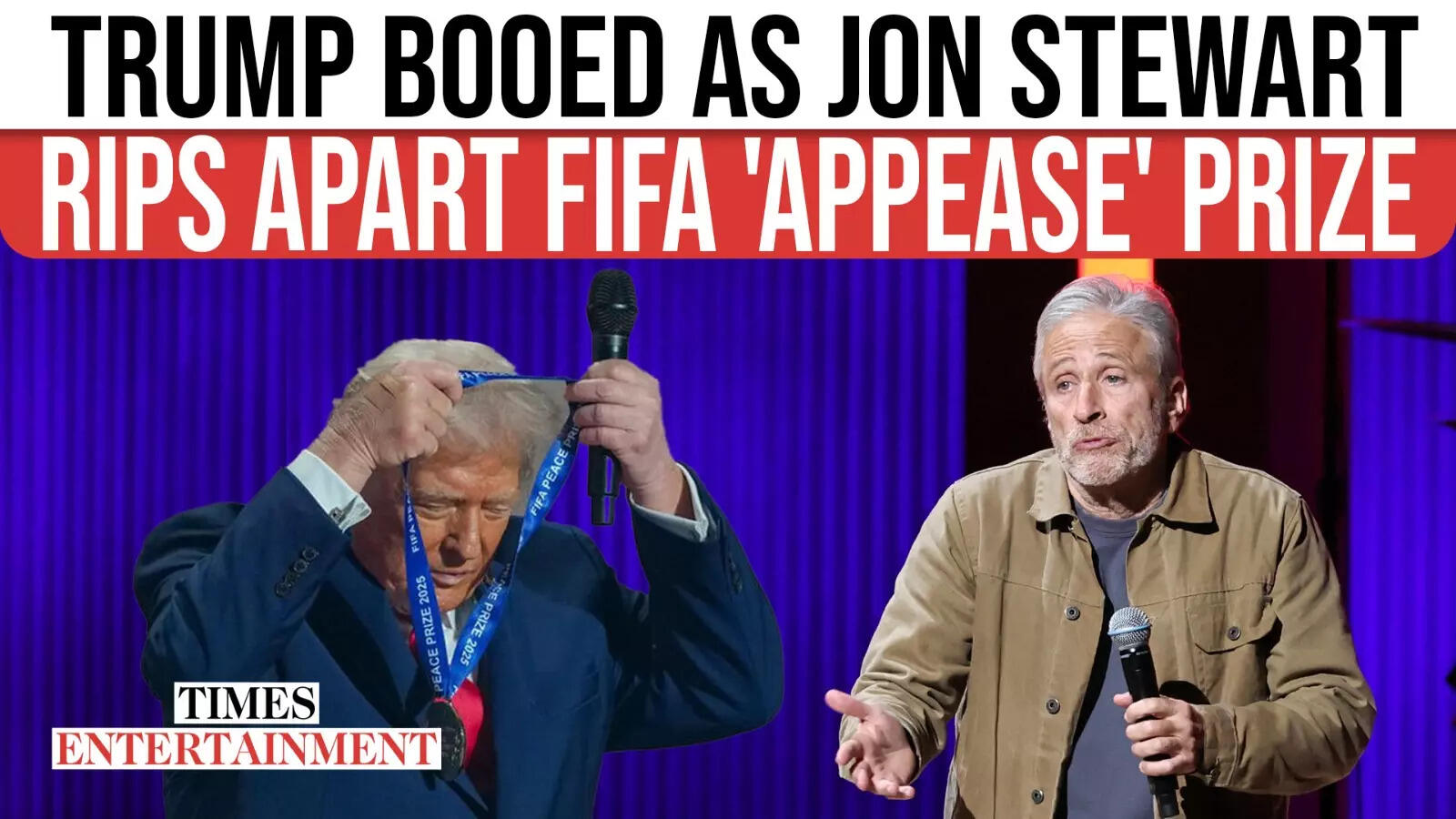 Audience boos Trump as Jon Stewart shreds ‘thirsty’ US president in ...