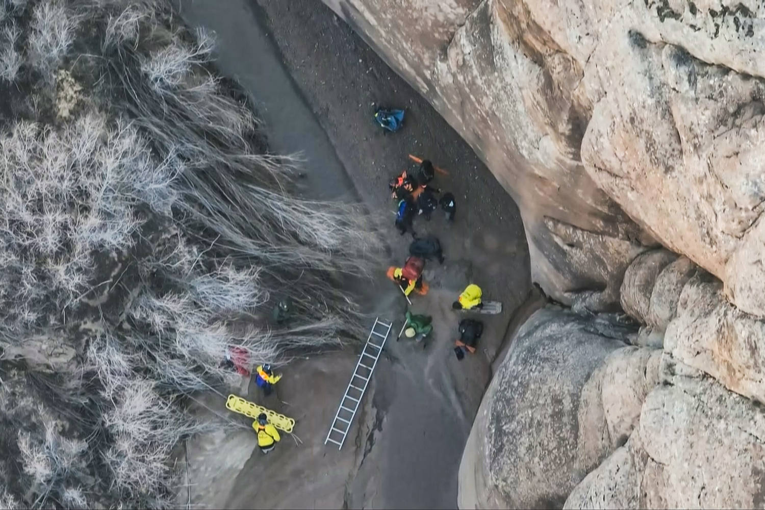 Hiker is rescued from quicksand in Utah canyon after drone video