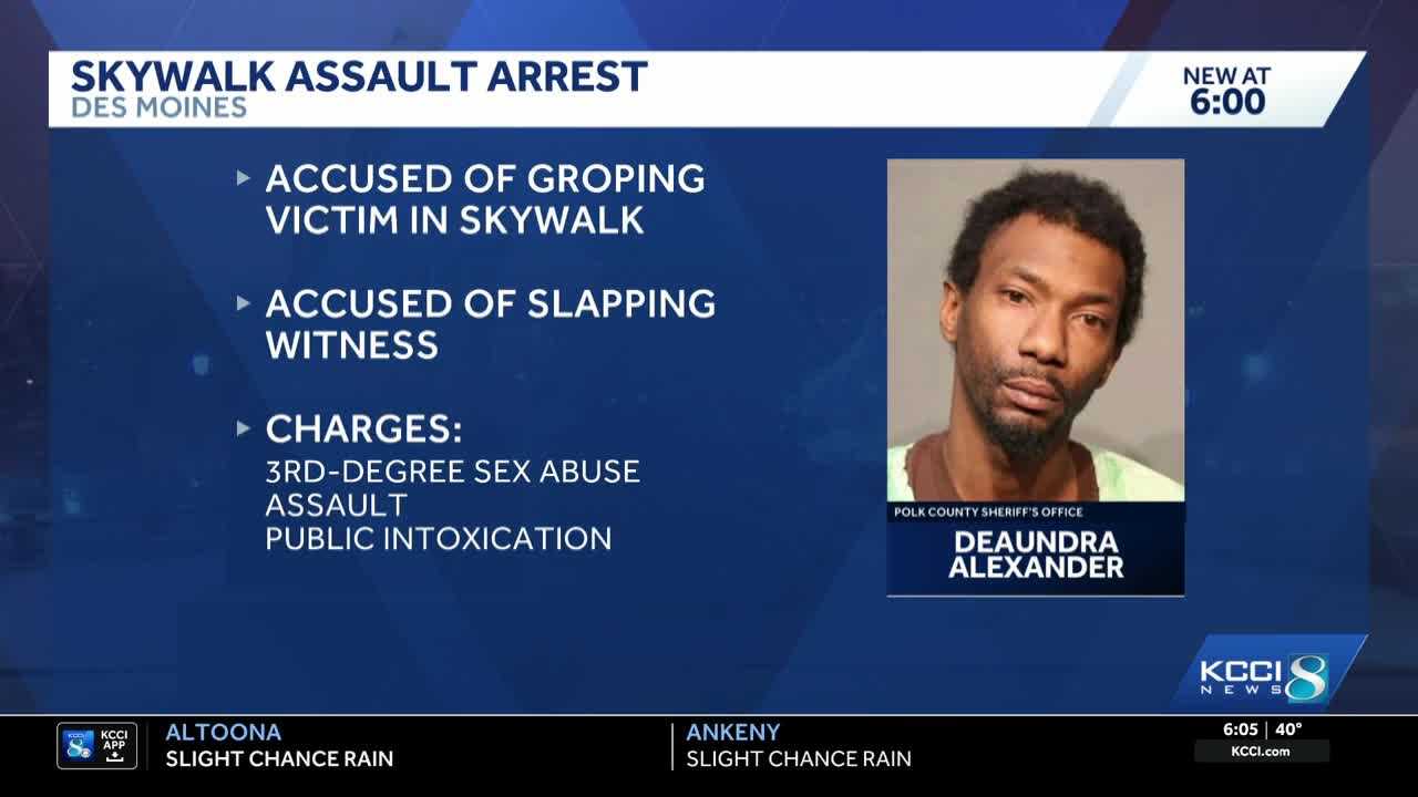 Des Moines man charged with assault in downtown skywalk