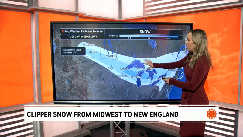 Snow returns to the Midwest as arctic air moves east