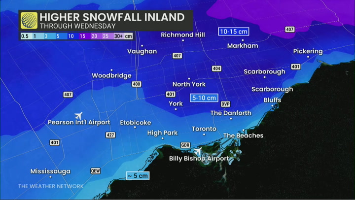 Snow to impact Wednesday commute across southern Ontario