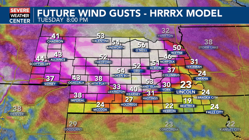 Strong winds move in tonight as cold front arrives