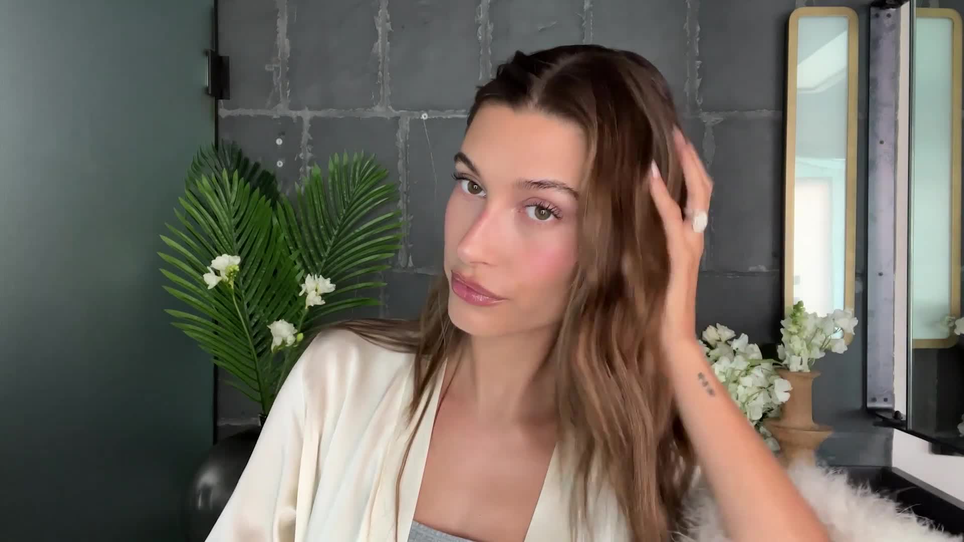 Hailey Bieber's date night skin care & makeup routine