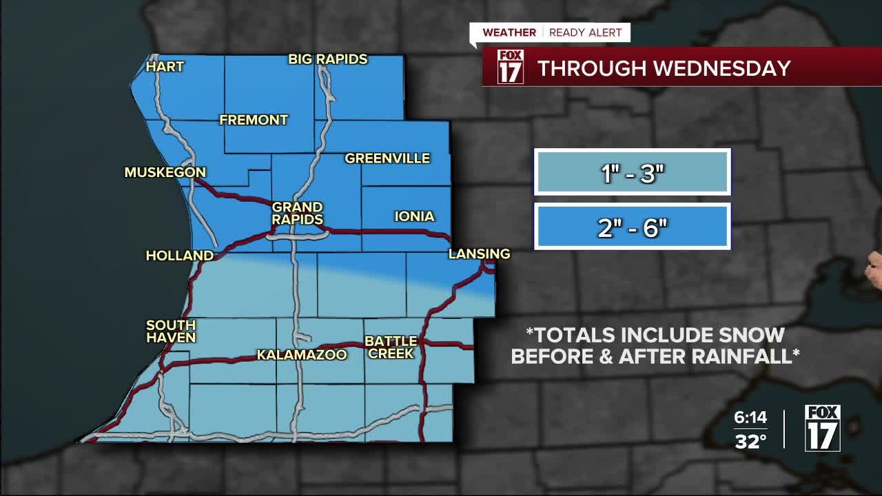 Tuesday late PM forecast: Rain / snow mix, slick roads tonight