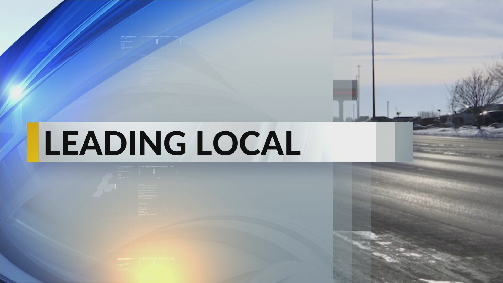 Road conditions with ice and snow