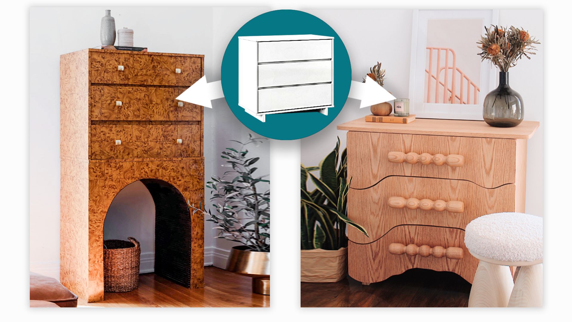 2 designers transform the same Target dresser