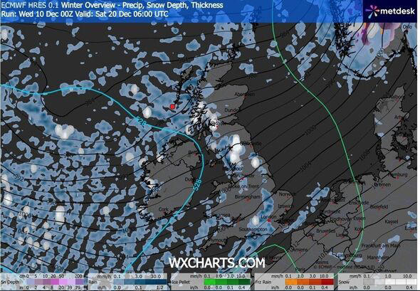 UK snow maps show blizzards hitting as far south as London with -4C freeze