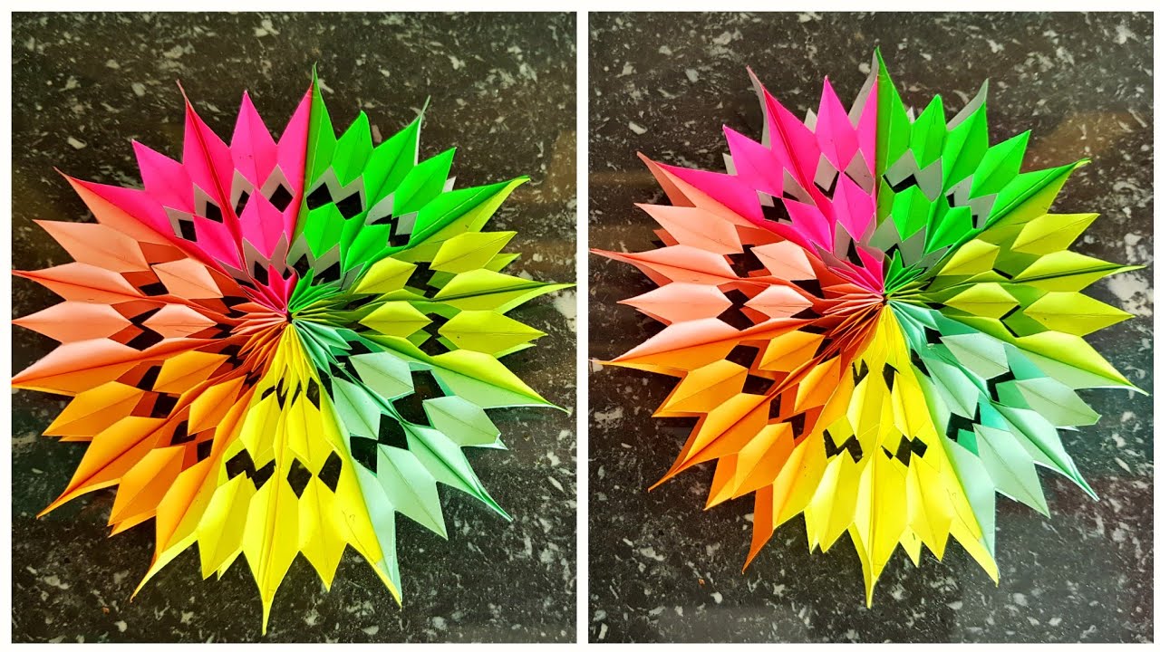 DIY paper star Christmas decoration