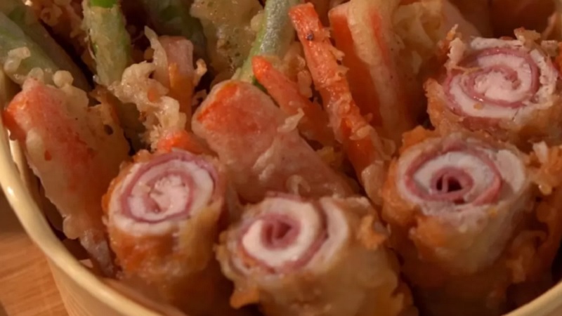 Resep Chicken Roll Enoki Crispy
