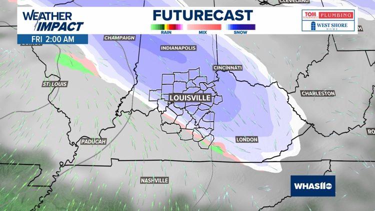 Snowfall expected to impact Louisville's early commute Friday morning | Weather impact alert