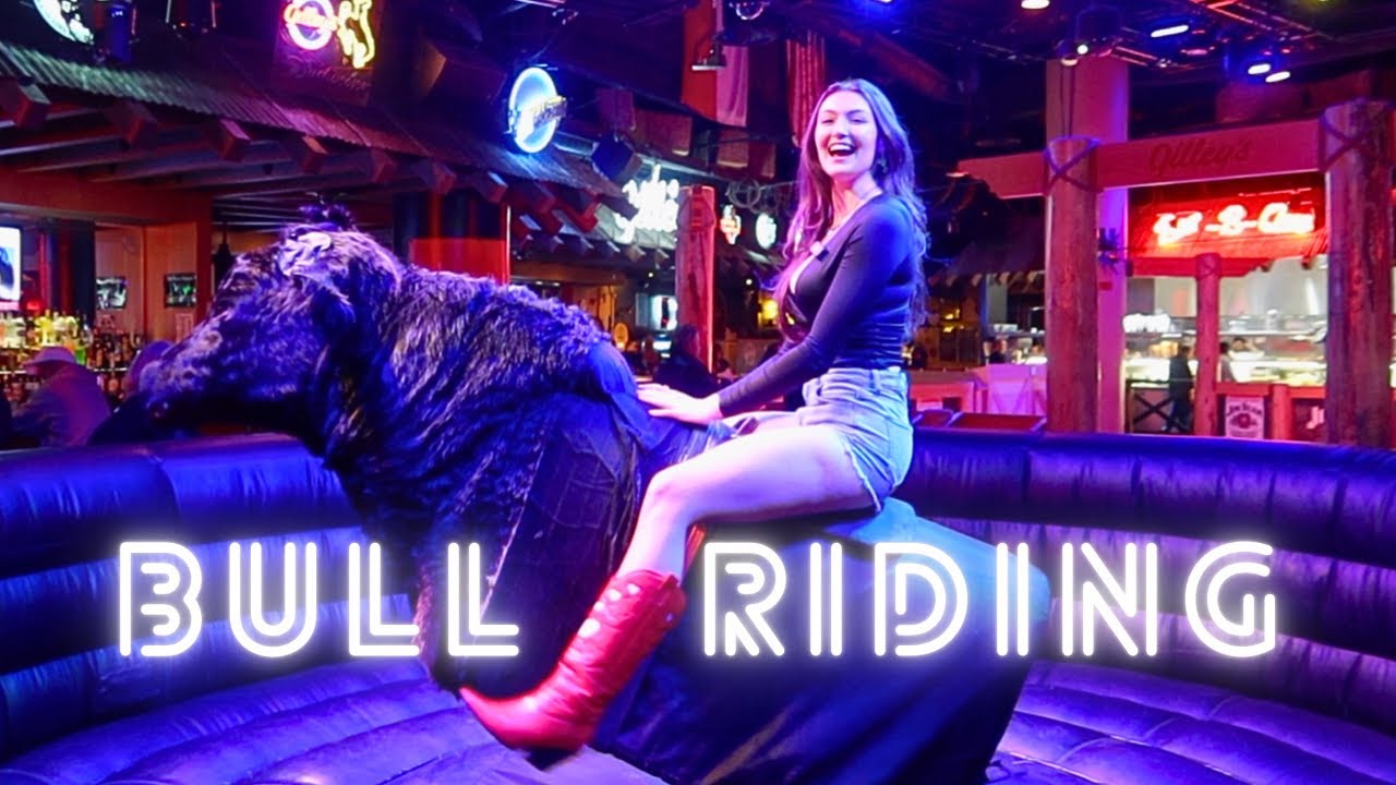 Riding a bull in Las Vegas with Rachel Pizzolato adventure vlog