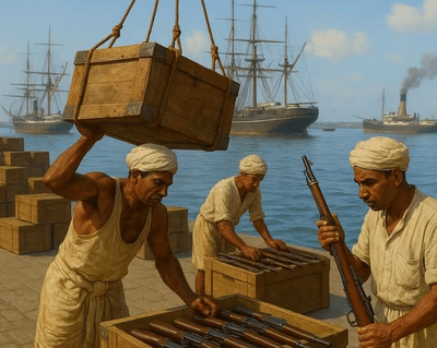 British weapons India: Which route did the British weapons take to ...