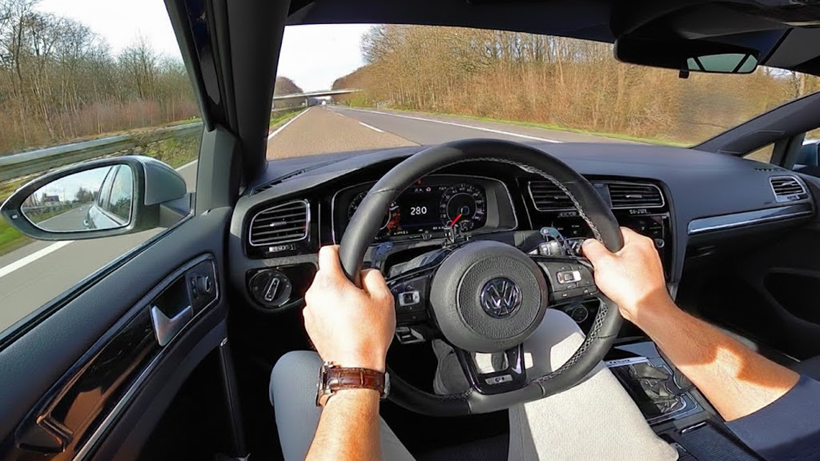 POV 450HP Golf R Autobahn acceleration test