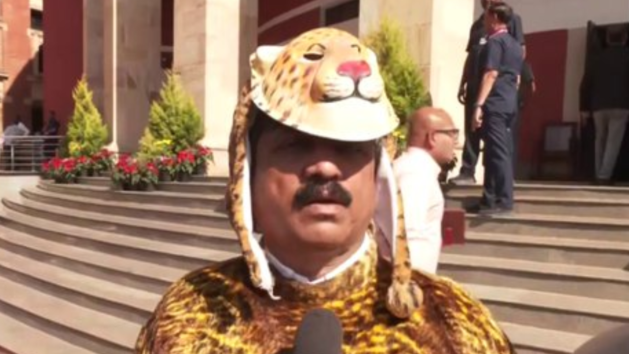 Raising issue since 2014: Maharashtra MLA dresses up as leopard to ...