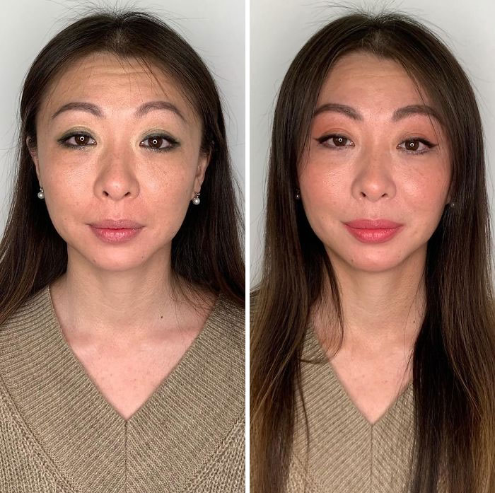 How Women Do Their Own Makeup Vs. How A Professional Does It (29 Pics)