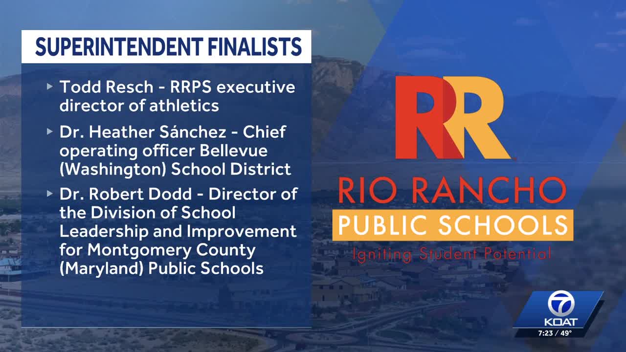 Rio Rancho school board names finalists for district superintendent