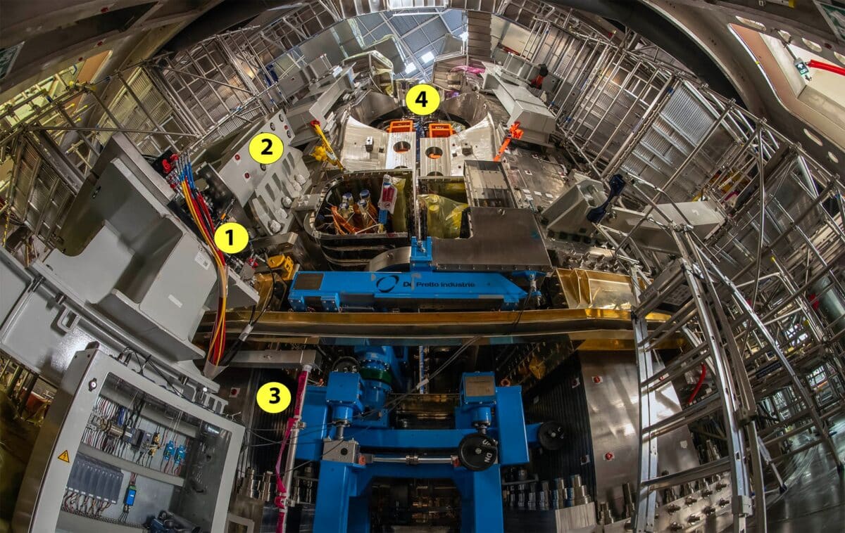 A 1,200 Tonne Iter Sector Module—heavier Than Two Airbus A380s—has Been Lowered Into The Tokamak Pit And Is Now Undergoing Millimetre Precision Alignment