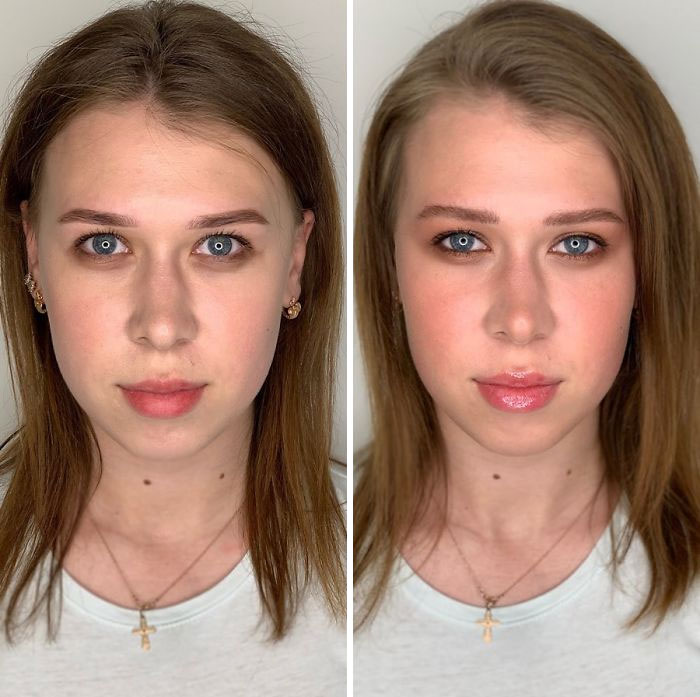 How Women Do Their Own Makeup Vs. How A Professional Does It (29 Pics)