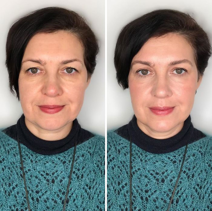 How Women Do Their Own Makeup Vs. How A Professional Does It (29 Pics)